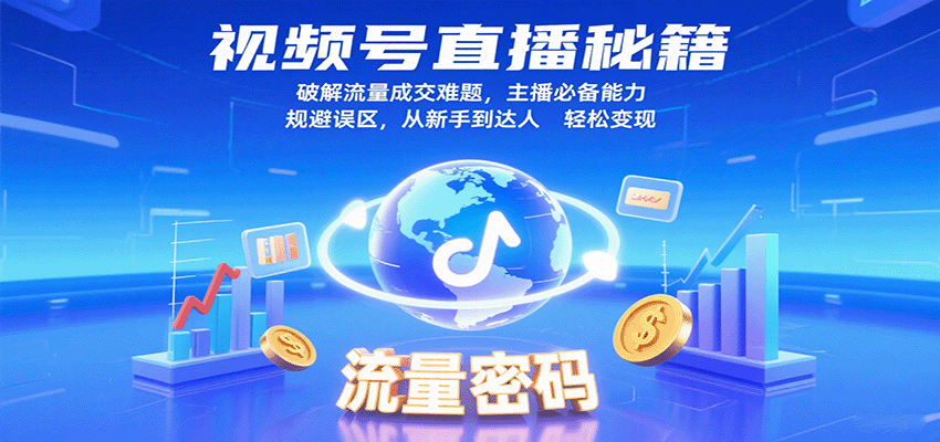 视频号直播秘籍，破解流量成交难题，主播必备能力，规避误区，从新手到达人轻松变现