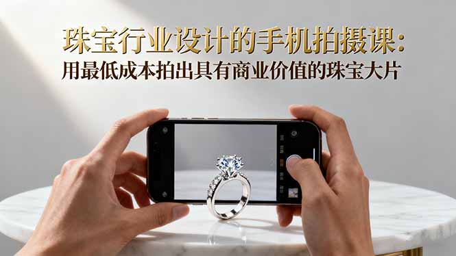 （16385期）珠宝行业设计的手机拍摄课：用最低成本拍出具有商业价值的珠宝大片！