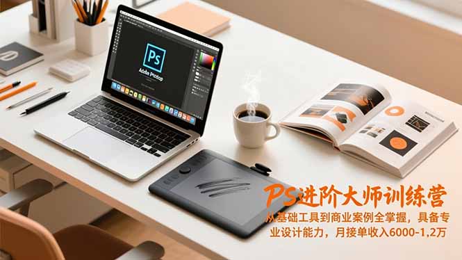 (16868期)PS进阶大师训练营,从基础工具到商业案例全掌握,具备专业设计能力,月接单收入6000-1.2万