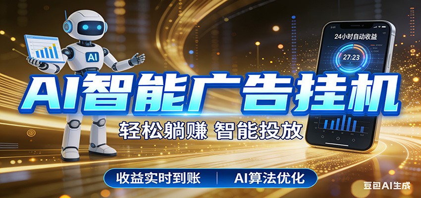 智能广告挂机新时代,利用碎片化时间实现稳定被动收益,AI帮你持续盈利