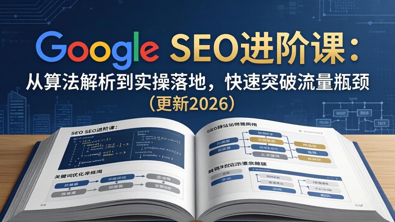 (18048期)Google SEO进阶课:从算法解析到实操落地,快速突破流量瓶颈(更新2026)