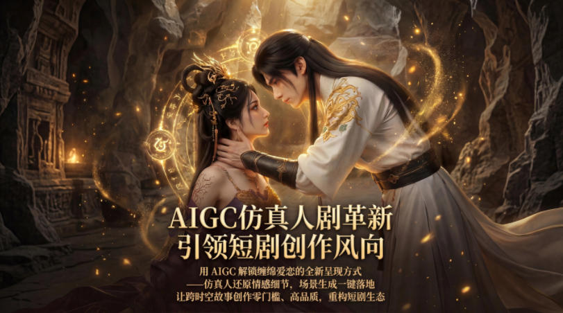 AIGC仿真人《合欢宗》短剧教学，用AIGC解锁缠绵爱恋的全新呈现方式，让跨时空故事创作零门槛、高品质，重构短剧生态