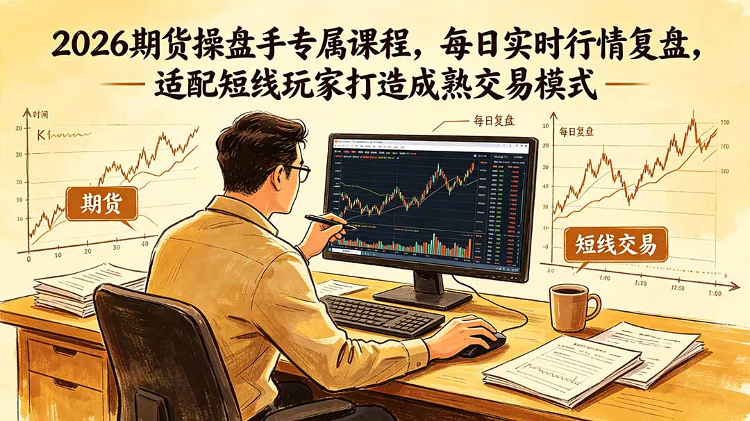 （18902期）2026期货操盘手专属课程-更新6月，每日实时行情复盘，适配短线玩家打造成熟交易模式