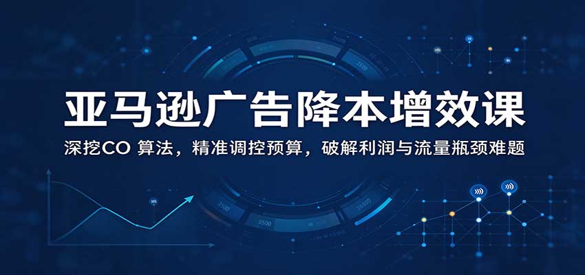 亚马逊广告降本增效课：深挖CO 算法，精准调控预算，破解利润与流量瓶颈难题
